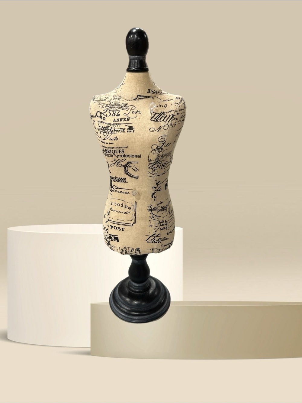 Decorative mimi mannequin push pin stand.